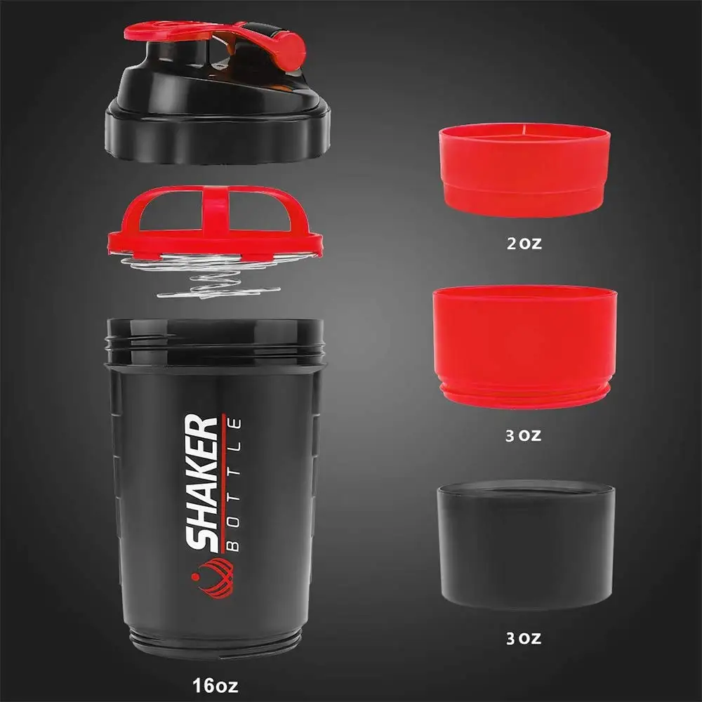 Protein Shaker Bottle - Shaker per polvere con bottiglia di