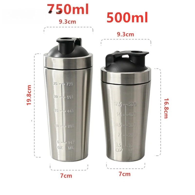 1 pz Borraccia Shaker in Accia - Protein Shaker Bottle recensione e prezzo