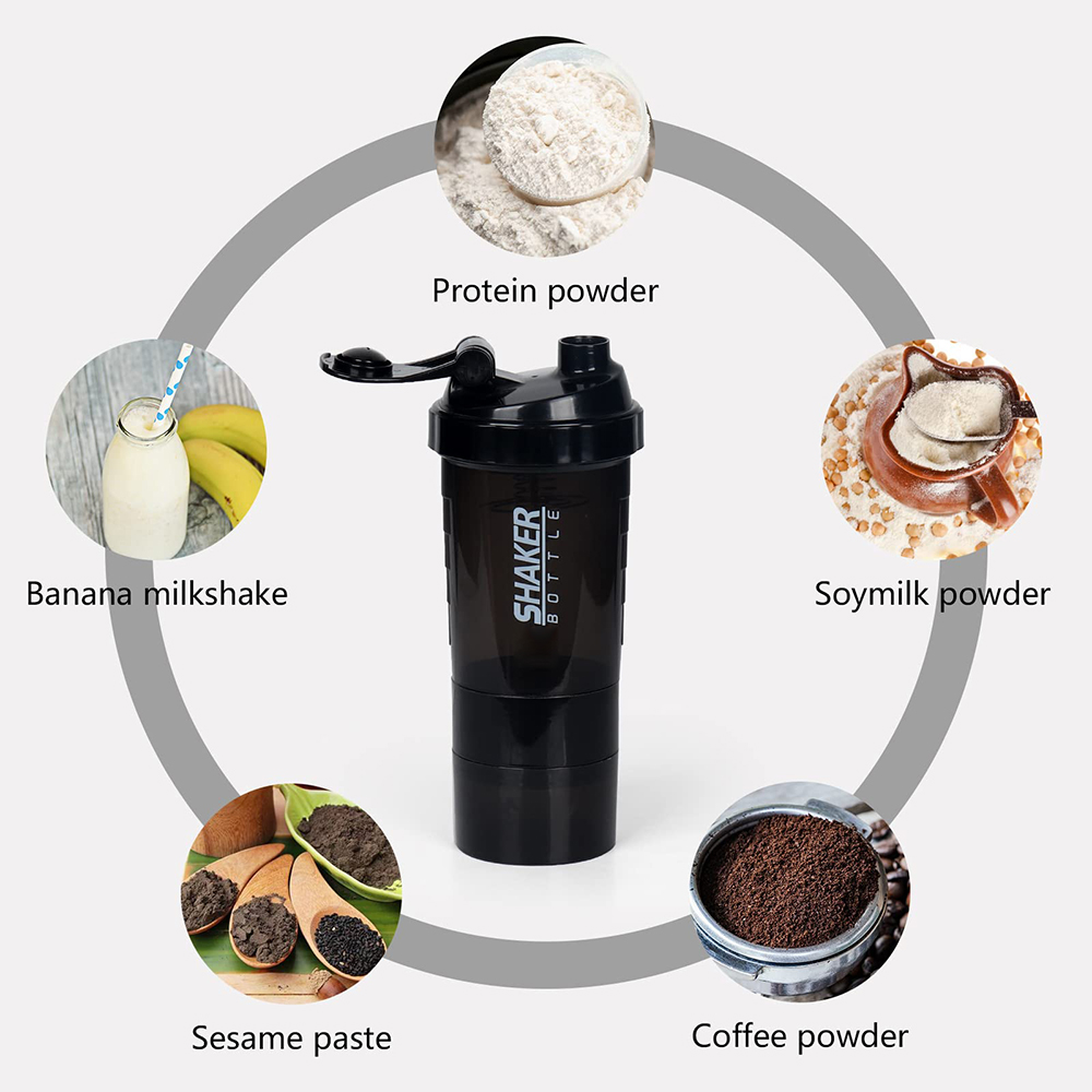 3 strati Shaker Protein Bottle - Protein Shaker Bottle recensione e prezzo